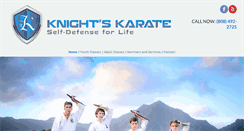 Desktop Screenshot of knightskaratekailua.com